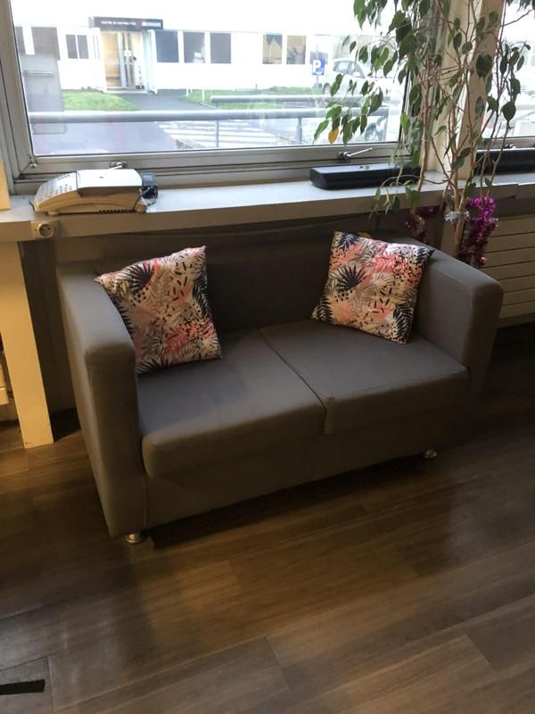 Canapé 2 places - Tissu  - Gris