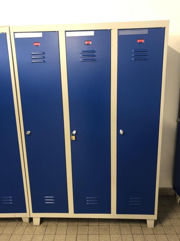 Casier vestiaire - Metal - Bleu Et Gris
