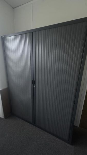 Armoire haute 160 - Métal  - Gris foncé