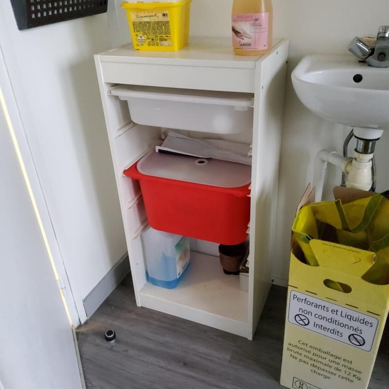 Meuble medicale - Bois  - Blanc