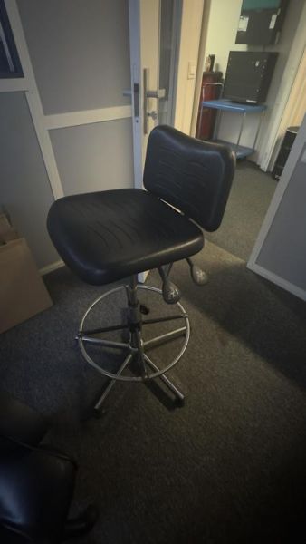 Fauteuil de bureau - Cuir Et Métal - Métal Et Noir