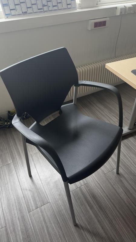 Chaise visiteur - Plastique - Gris Foncé