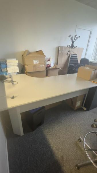 Bureau 180 d’angle G - Bois Et Metal - Gris