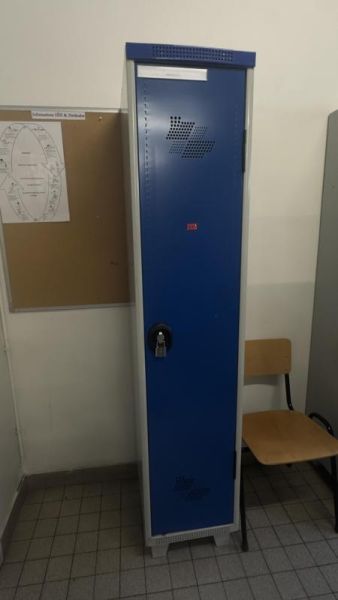 Casier vestiaire - Metal - Bleu Et Gris