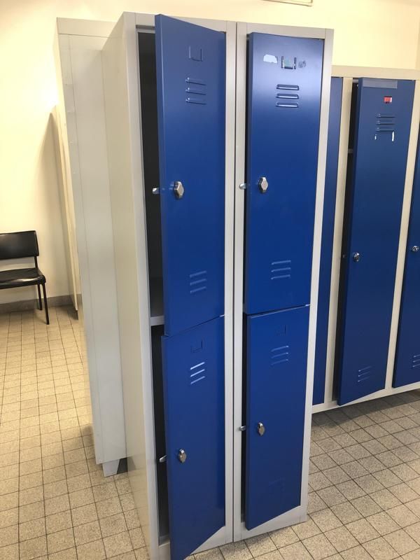 Casier Vestiaire - Metal - Bleu Et Gris