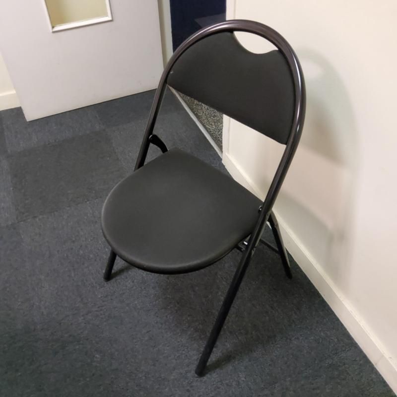 Chaise visiteur - Tissu et métal  - Noir