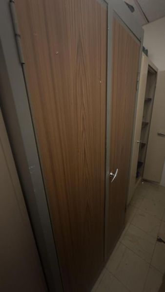 Armoire forte - Bois Et Métal - Marron Et Gris