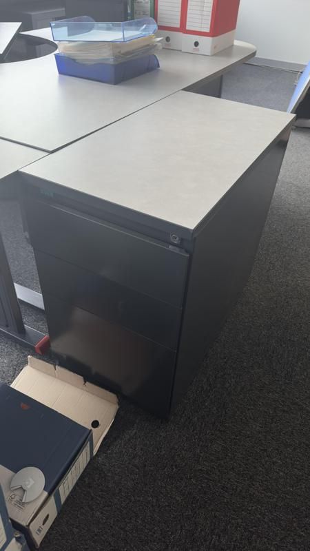 Caisson sans roulettes - Bois Et Métal - Gris Foncé