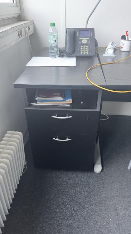 Caisson sans roulettes - Bois Et Métal - Noir