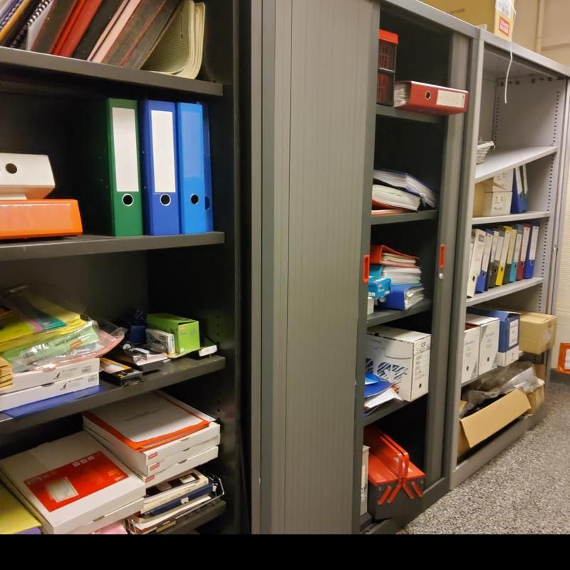 Armoire haute 120 - Métal - Noir Et Rouge