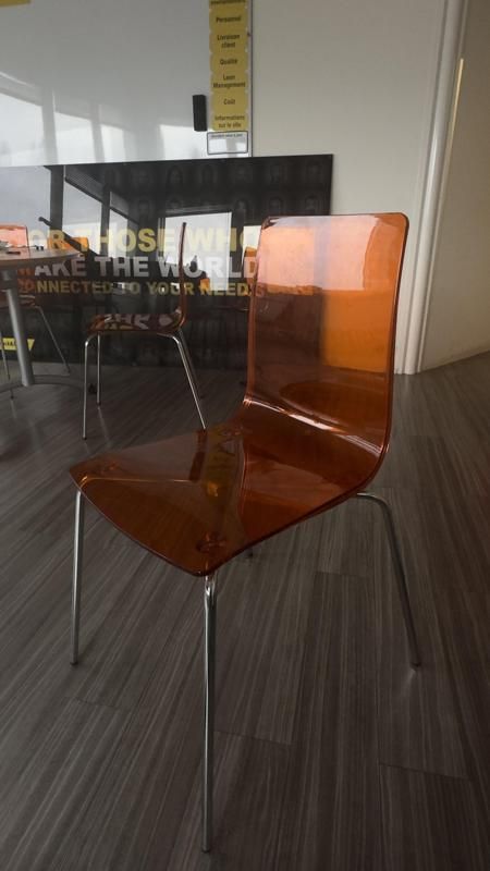 Chaise visiteur - Plastique - Orange