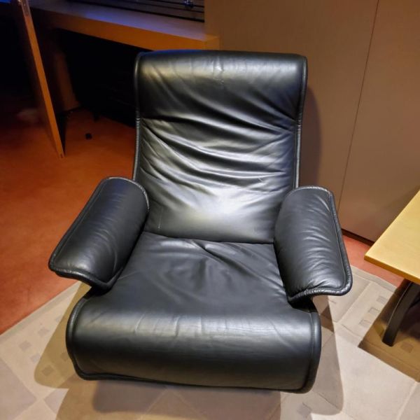 Fauteuil de direction - Cuir - Noir