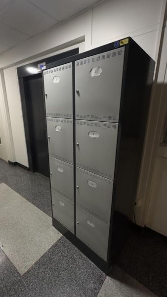 Casier Vestiaire - Metal - Noir Et Gris