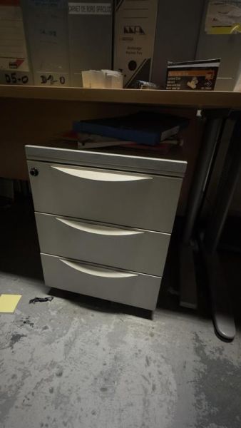 Caisson à roulettes - Bois  - Gris Clair