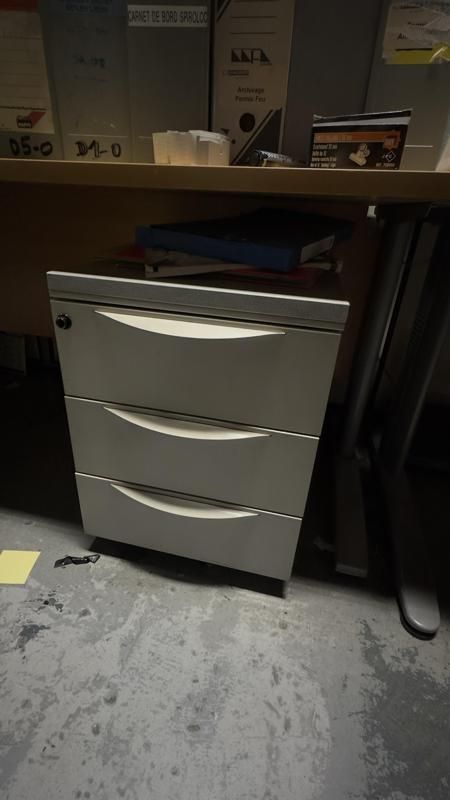 Caisson à roulettes - Bois  - Gris Clair