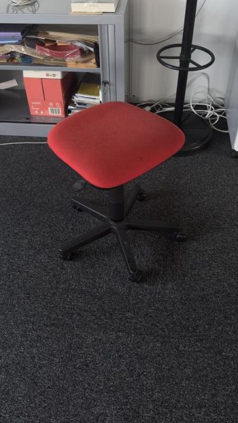 Tabouret  - Tissu et plastique - Rouge Et Noir