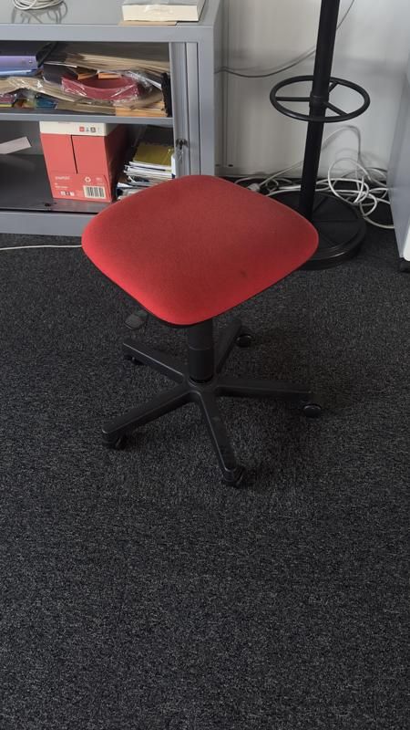 Tabouret  - Tissu et plastique - Rouge Et Noir