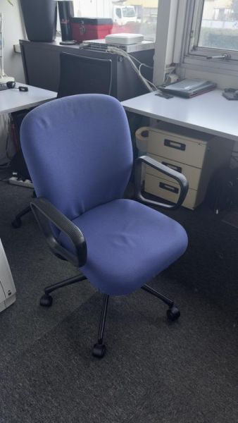 Fauteuil de bureau - Tissu - Bleu Et Noir