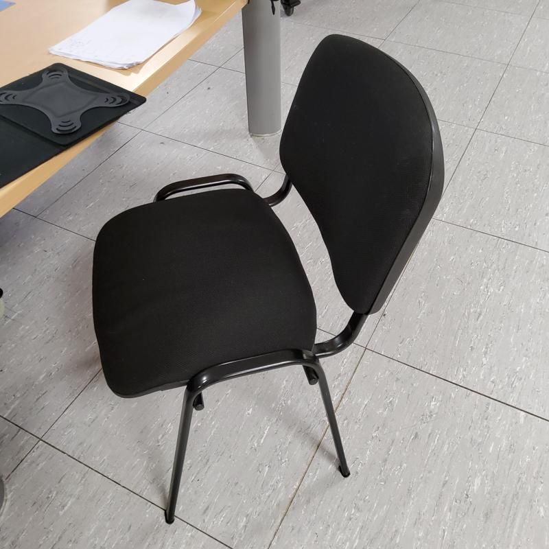 Chaise visiteur - Tissu Et Métal - Noir