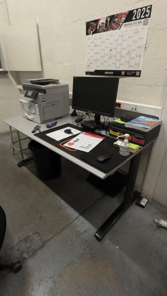 Bureau 160 Droit - Bois - Gris Clair