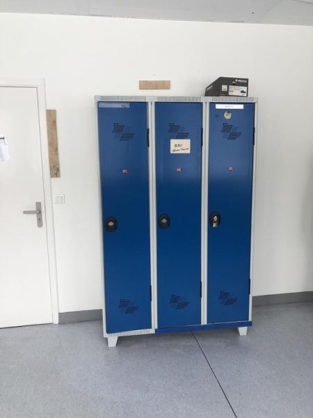 Casier Vestiaire - Metal - Bleu Et Gris