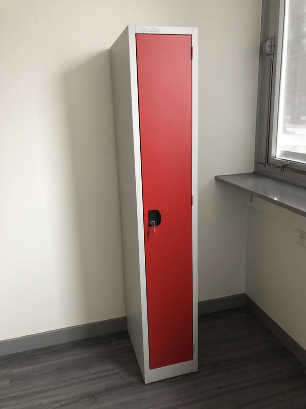 Casier Vestiaire - Metal - Rouge Et Gris