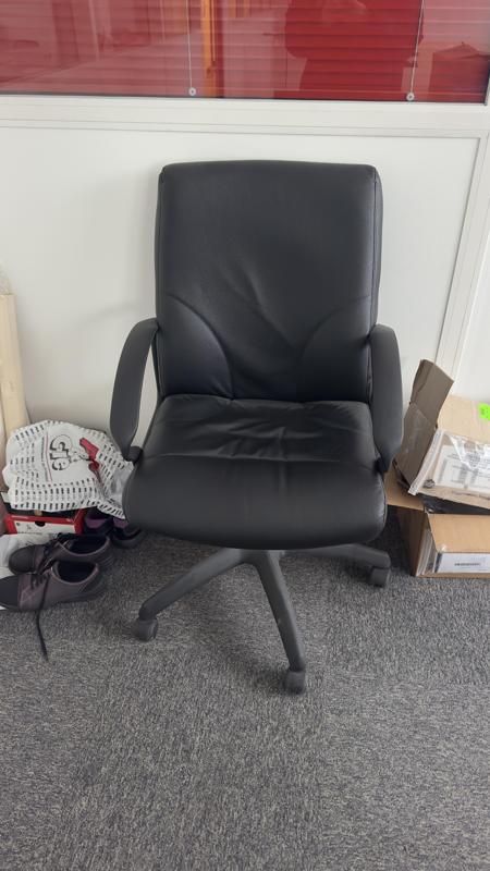 Fauteuil De Bureau  - Cuir - Noir