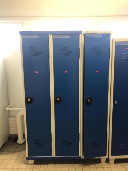 Casier Vestiaire - Metal - Bleu Et Gris