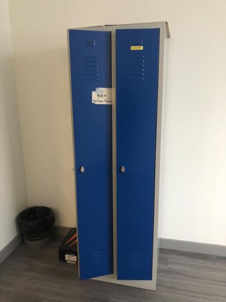 Casier Vestiaire - Metal - Bleu Et Gris