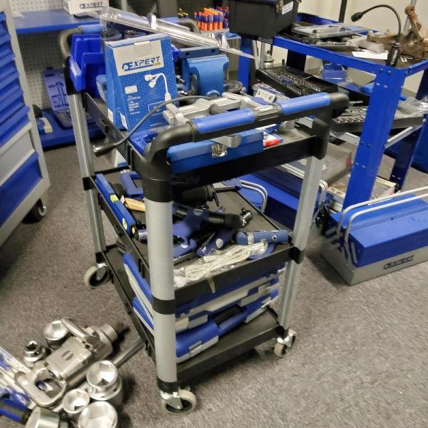 Chariot Expert - Métal - Gris et bleu