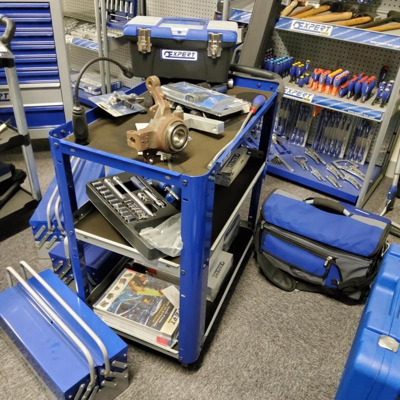 Chariot Expert - Métal - Gris et bleu